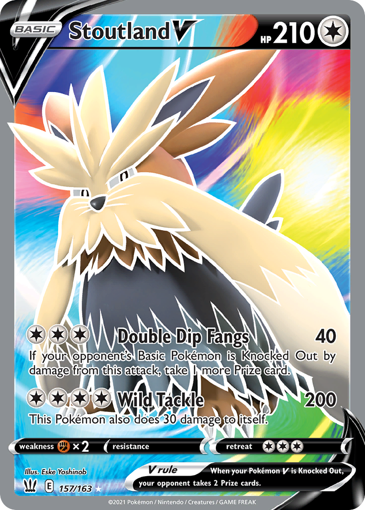 Stoutland V – Battle Styles 157/163 Pokémon card