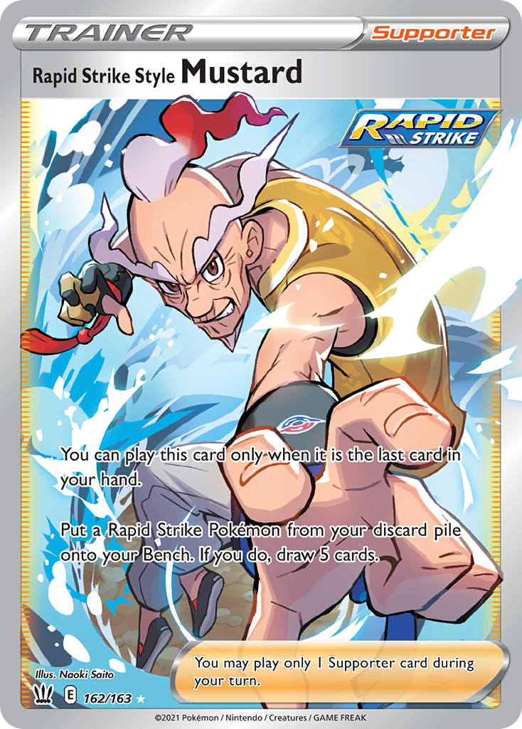 Rapid Strike Style Mustard – Battle Styles 162/163 Pokémon card
