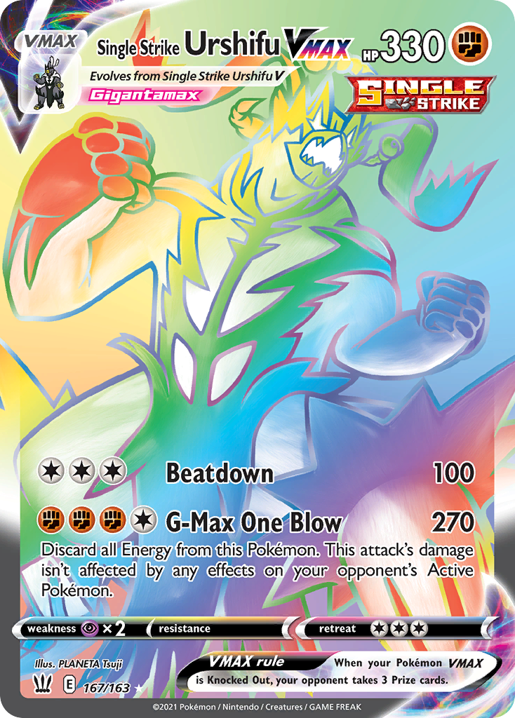 Single Strike Urshifu VMAX – Battle Styles 167/163 Pokémon card