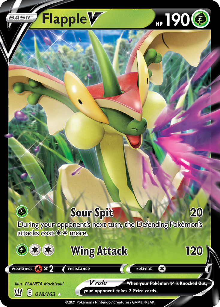 Flapple V – Battle Styles 018/163 Pokémon card