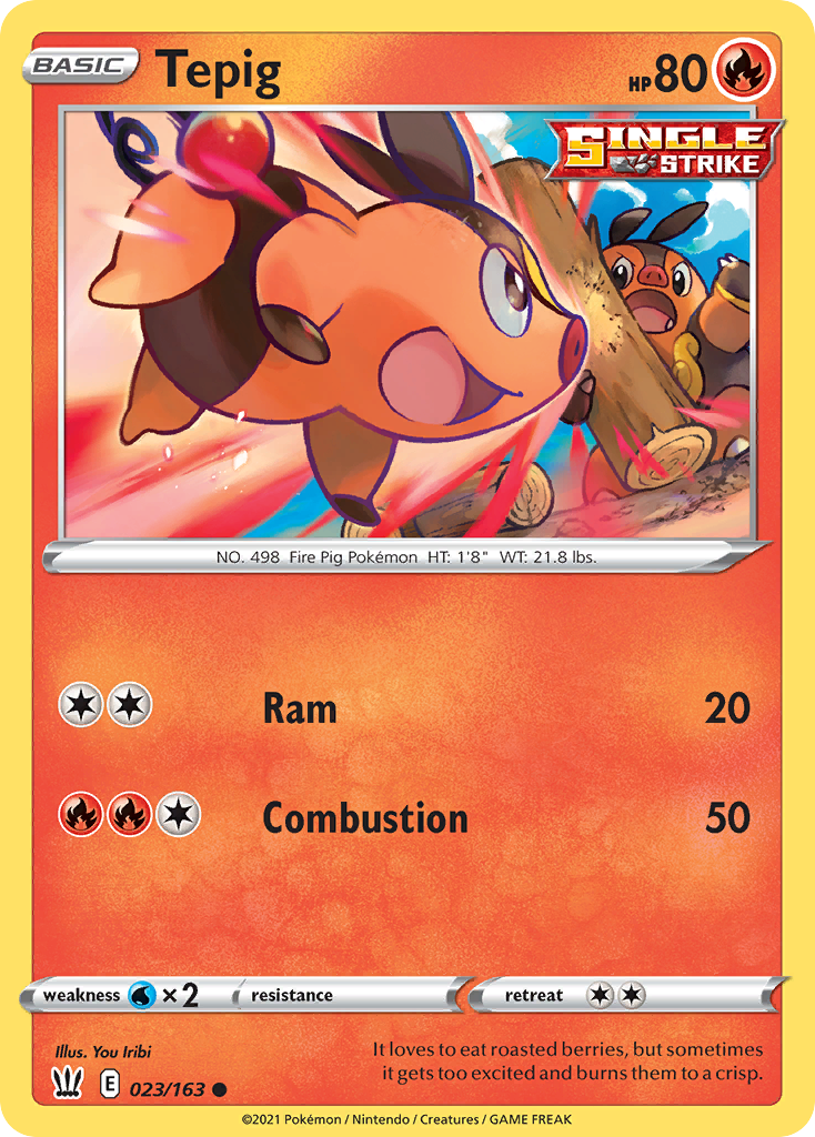 Tepig – Battle Styles 023/163 Pokémon card