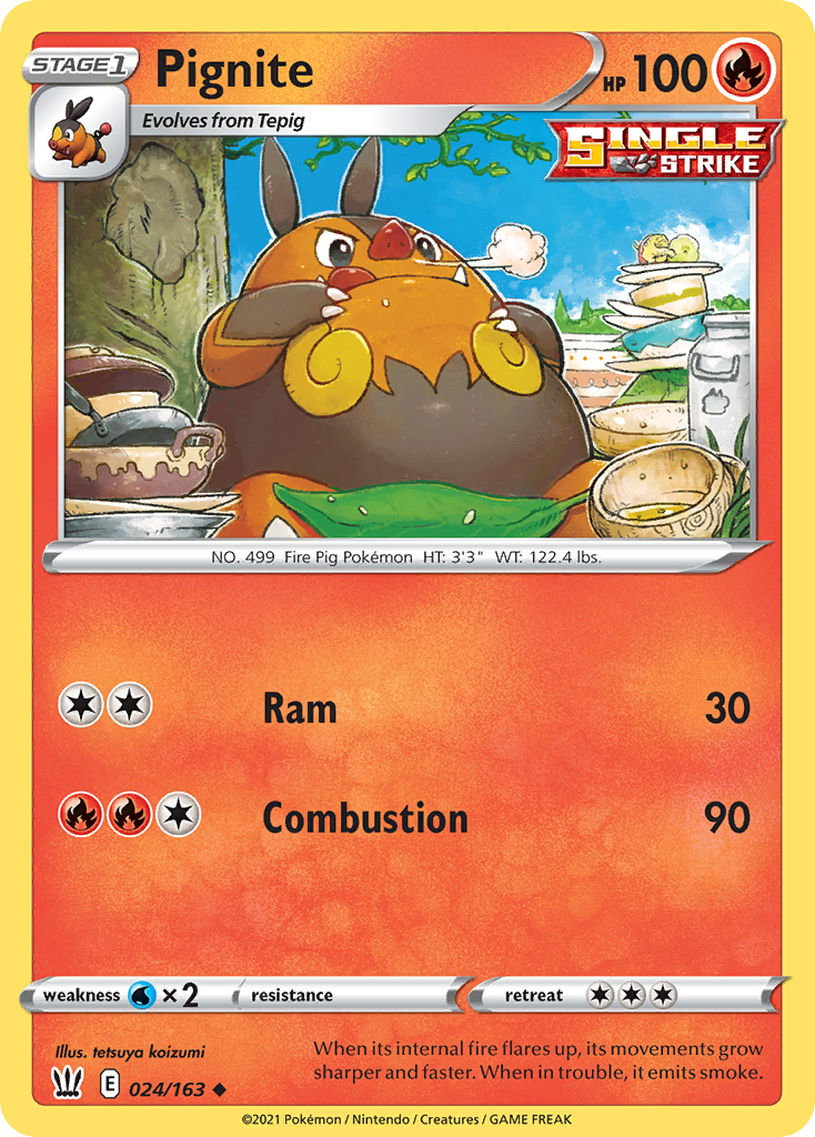 Pignite – Battle Styles 024/163 Pokémon card