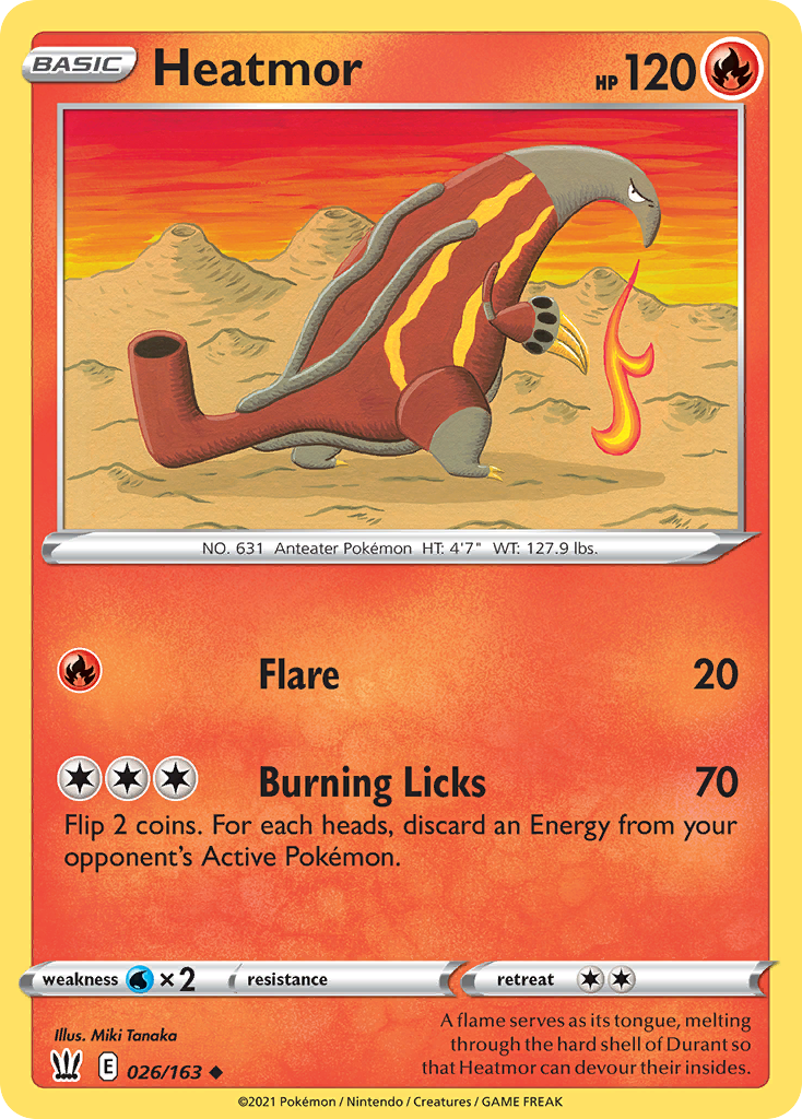 Heatmor – Battle Styles 026/163 Pokémon card