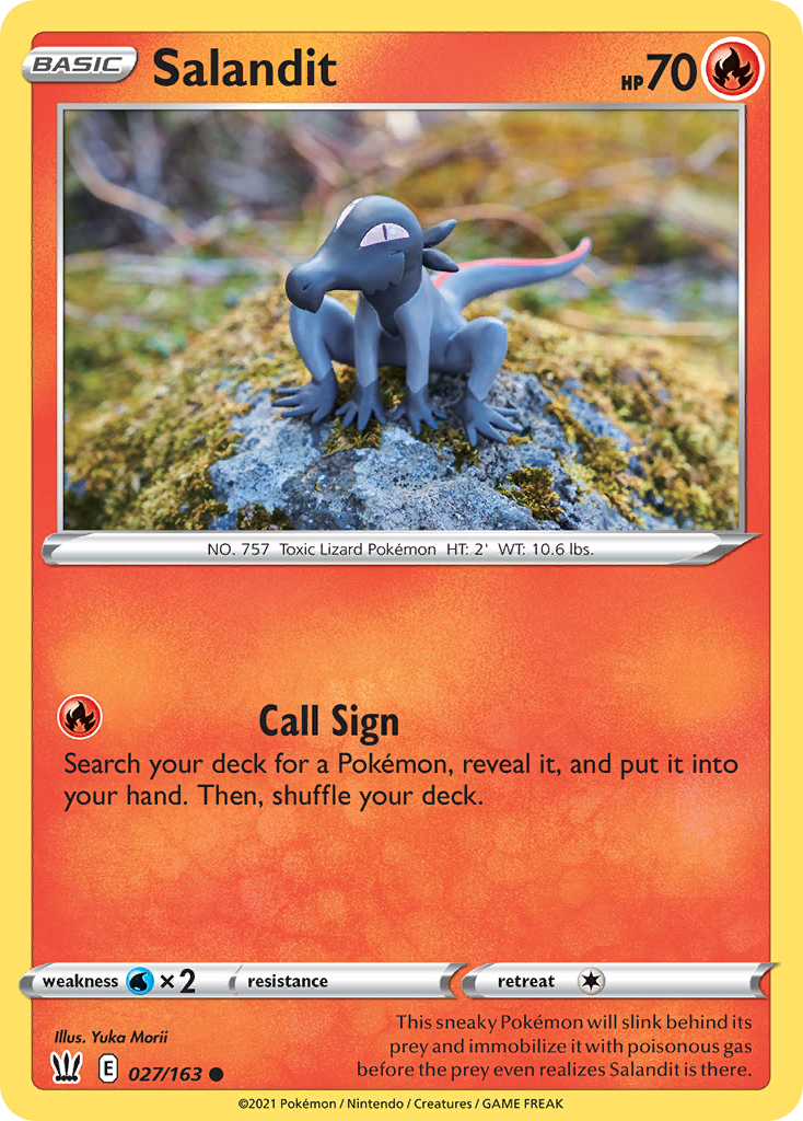 Salandit – Battle Styles 027/163 Pokémon card