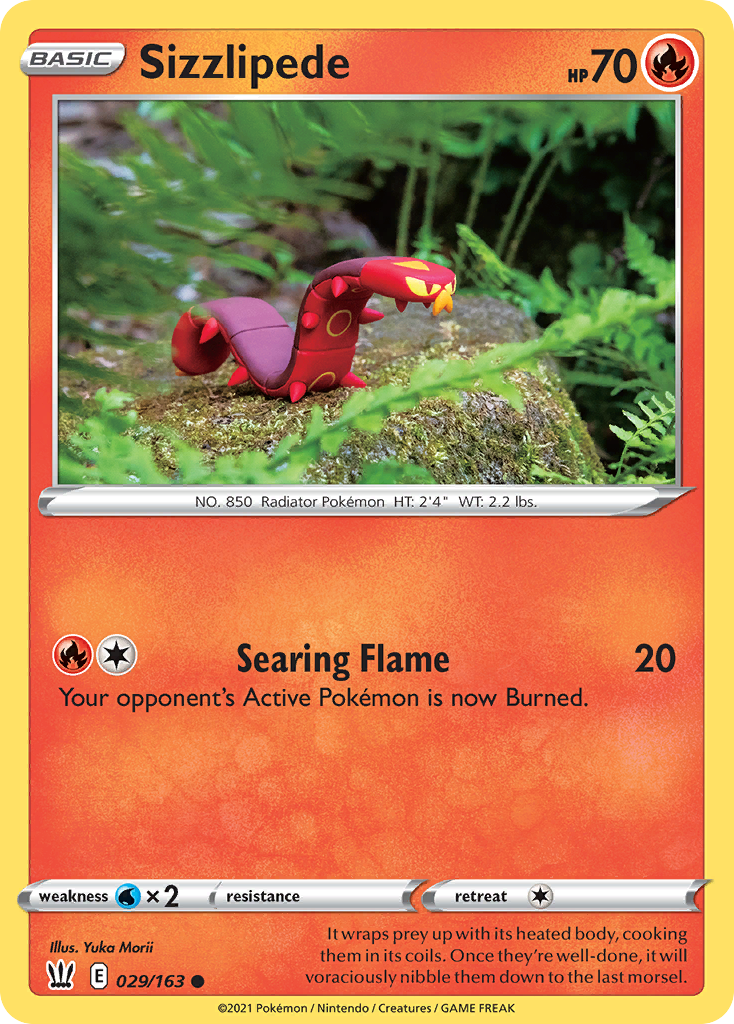 Sizzlipede – Battle Styles 029/163 Pokémon card