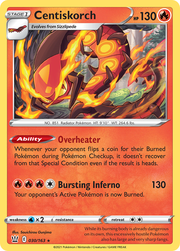 Centiskorch – Battle Styles 030/163 Pokémon card