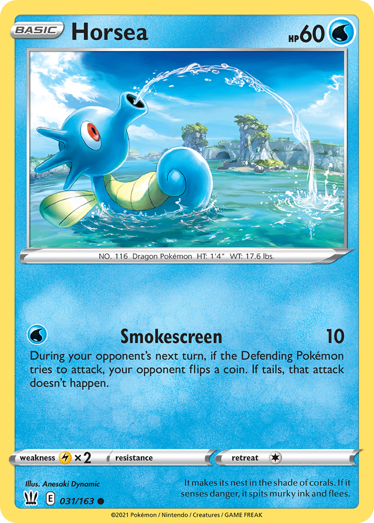 Horsea – Battle Styles 031/163 Pokémon card