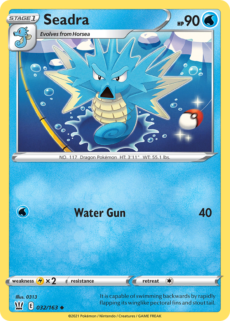 Seadra – Battle Styles 032/163 Pokémon card