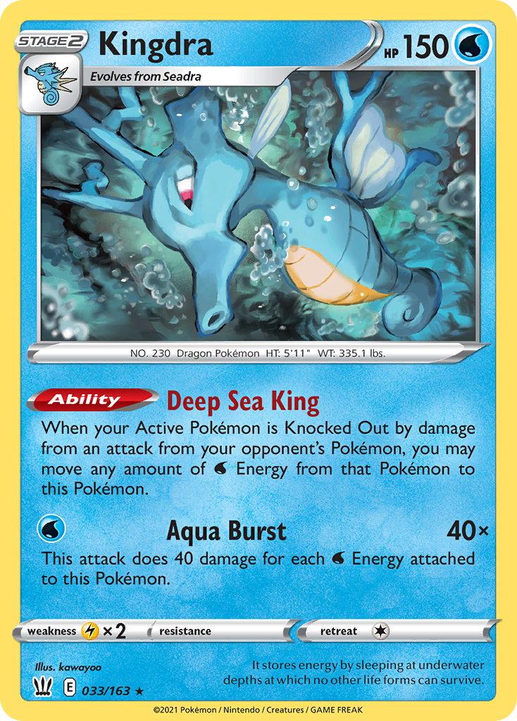 Kingdra – Battle Styles 033/163 Pokémon card