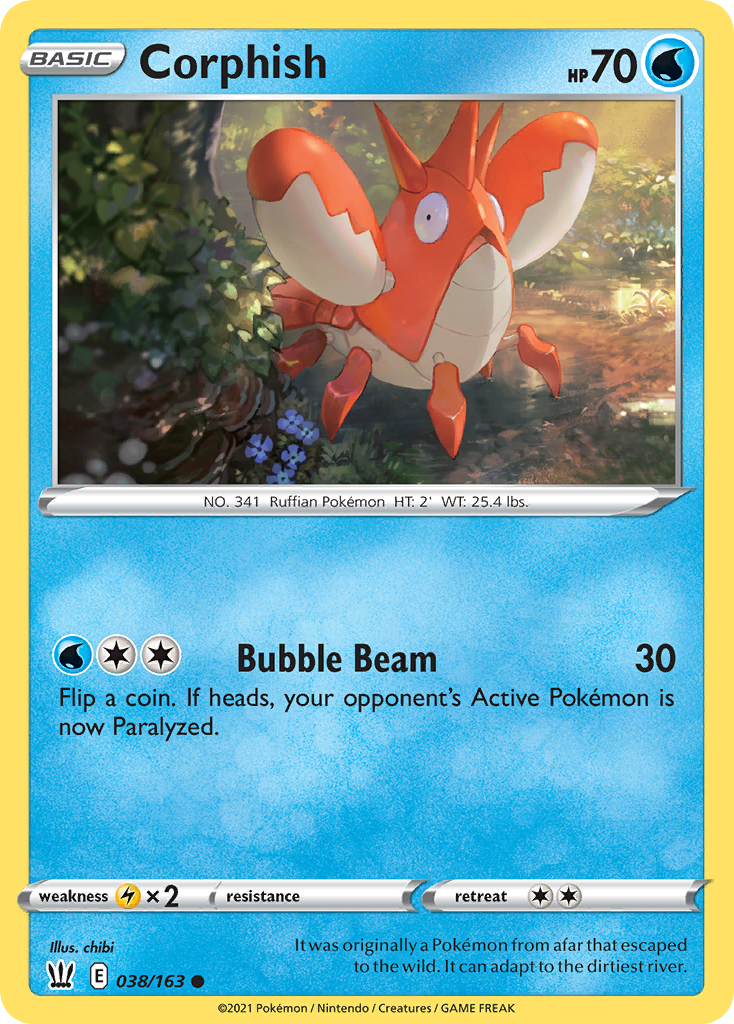 Corphish – Battle Styles 038/163 Pokémon card