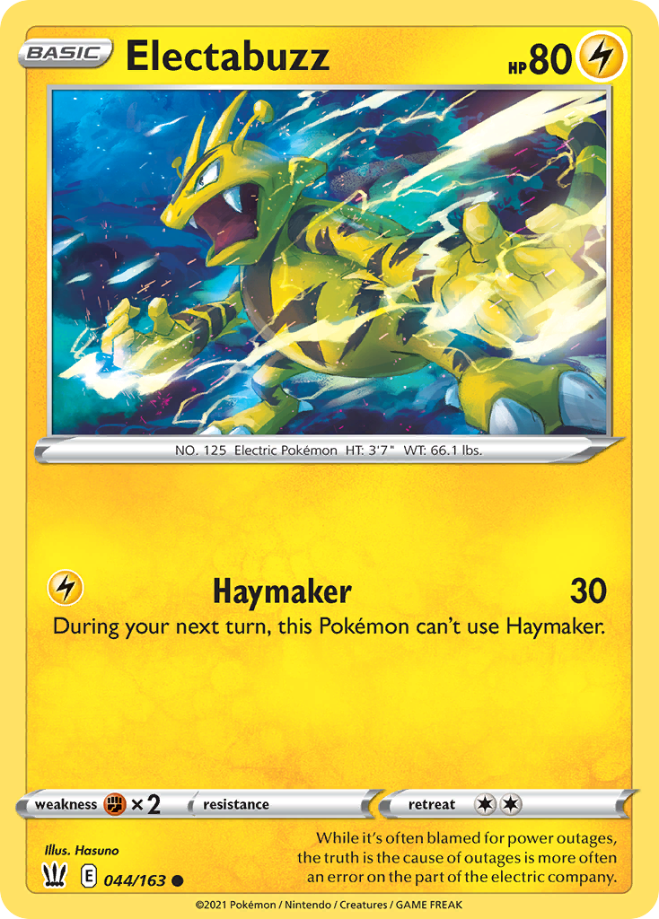 Electabuzz – Battle Styles 044/163 Pokémon card