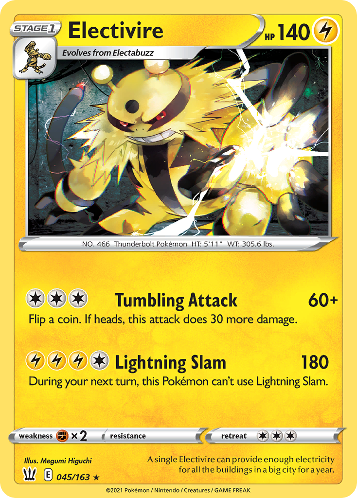 Electivire – Battle Styles 045/163 Pokémon card
