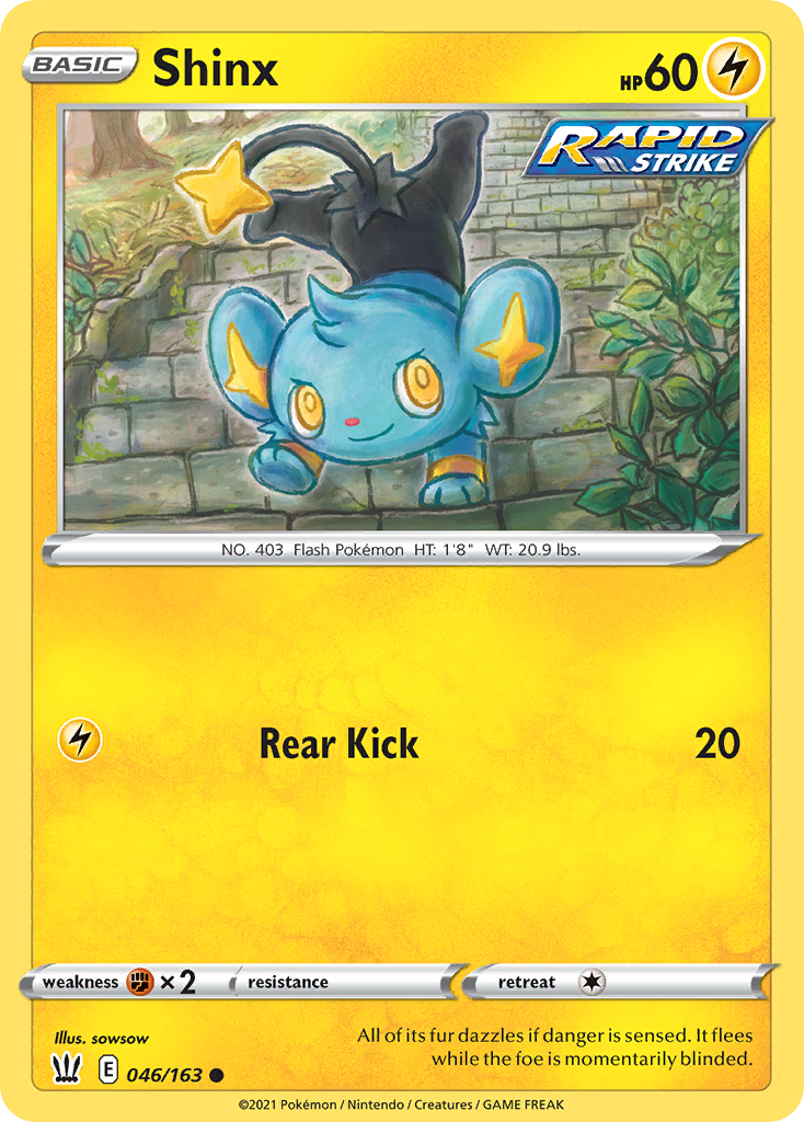 Shinx – Battle Styles 046/163 Pokémon card
