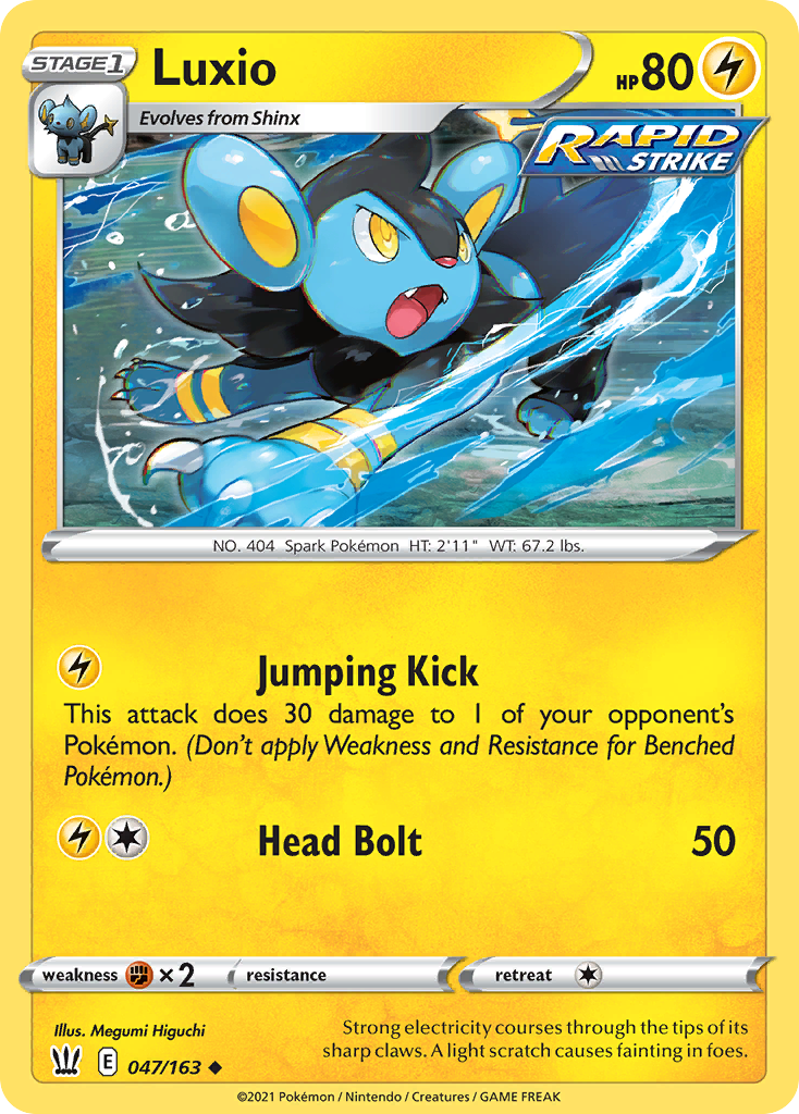Luxio – Battle Styles 047/163 Pokémon card