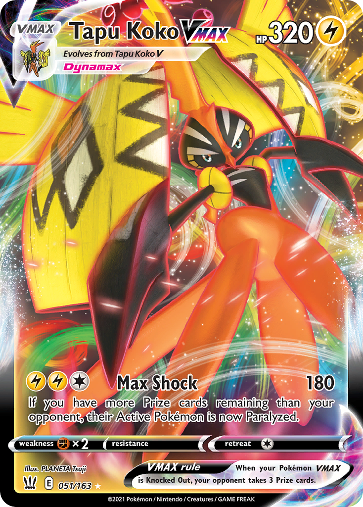 Tapu Koko VMAX – Battle Styles 051/163 Pokémon card