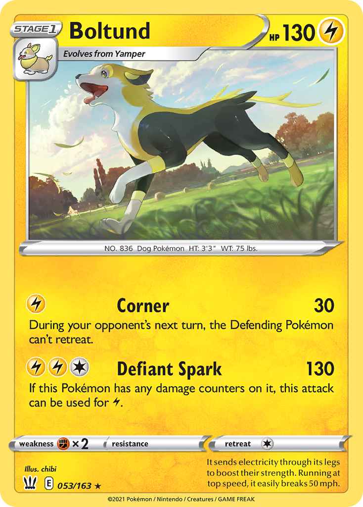 Boltund – Battle Styles 053/163 Pokémon card