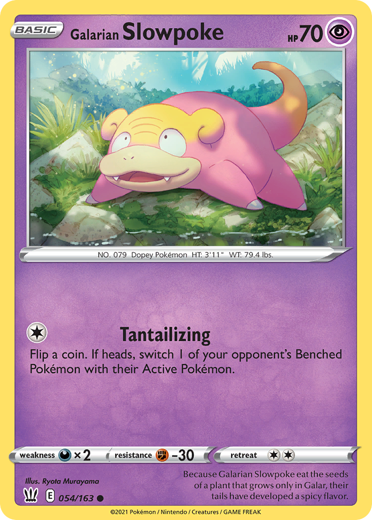 Galarian Slowpoke – Battle Styles 054/163 Pokémon card