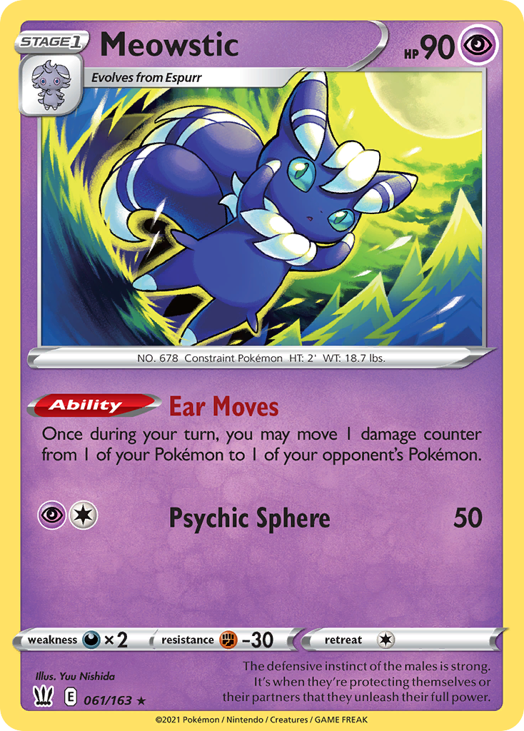 Meowstic – Battle Styles 061/163 Pokémon card