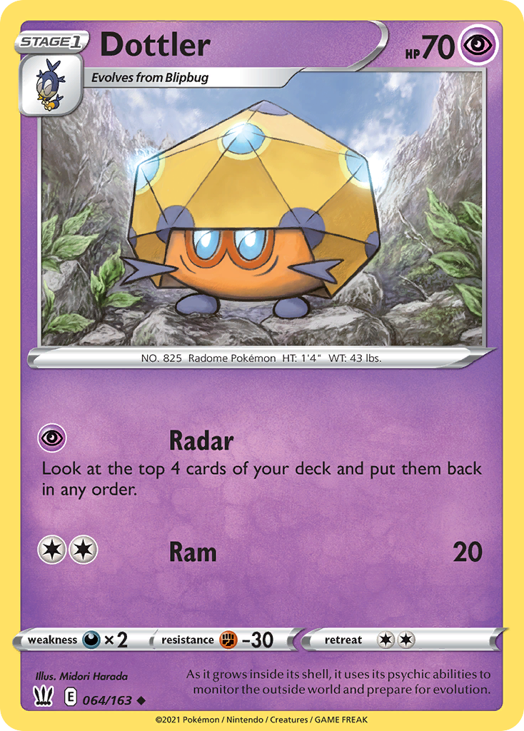 Dottler – Battle Styles 064/163 Pokémon card