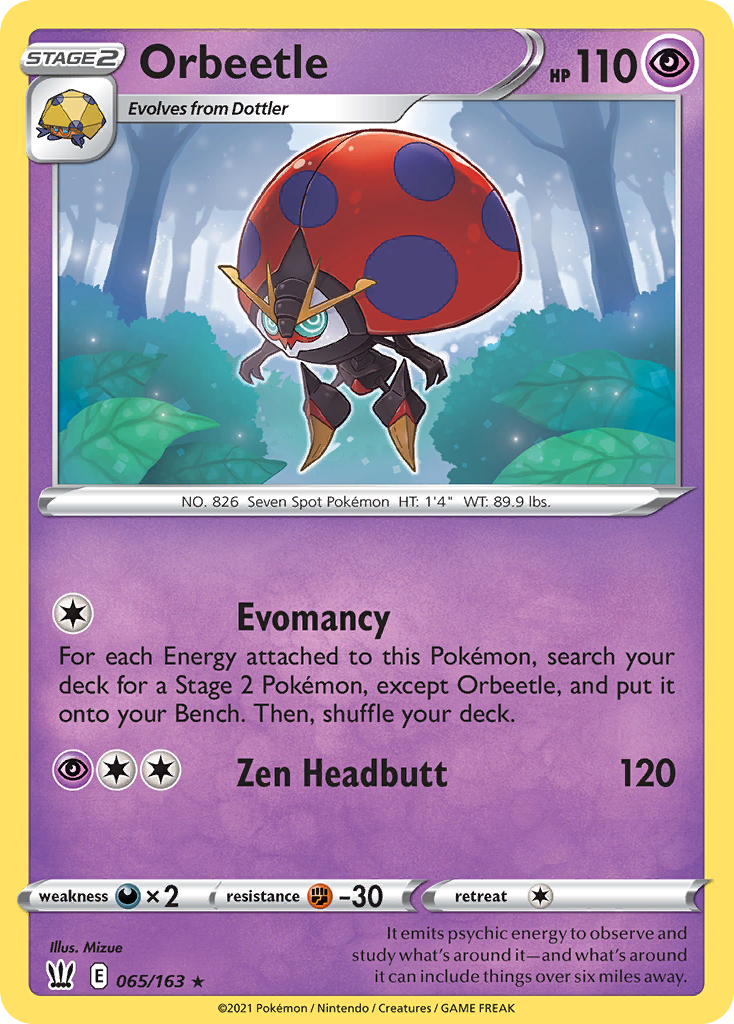 Orbeetle – Battle Styles 065/163 Pokémon card