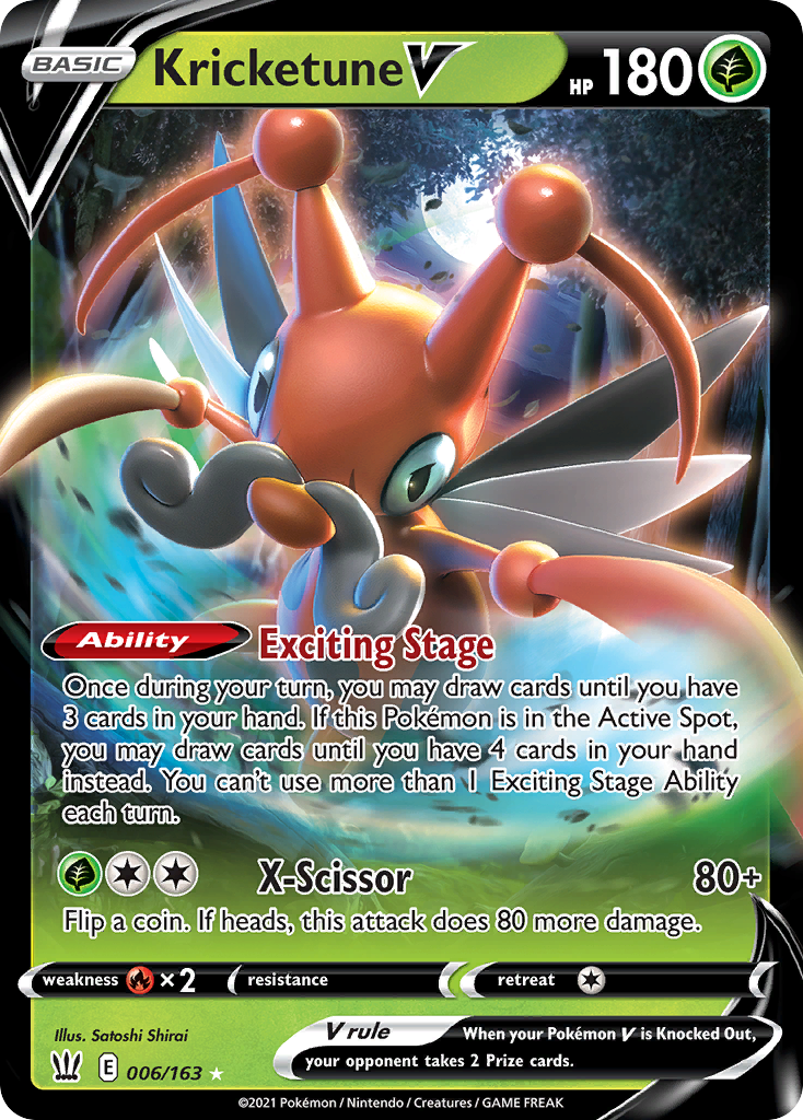 Kricketune V – Battle Styles 006/163 Pokémon card