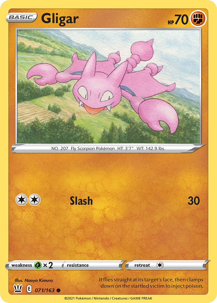 Gligar – Battle Styles 071/163 Pokémon card