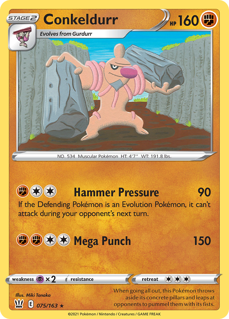 Conkeldurr – Battle Styles 075/163 Pokémon card
