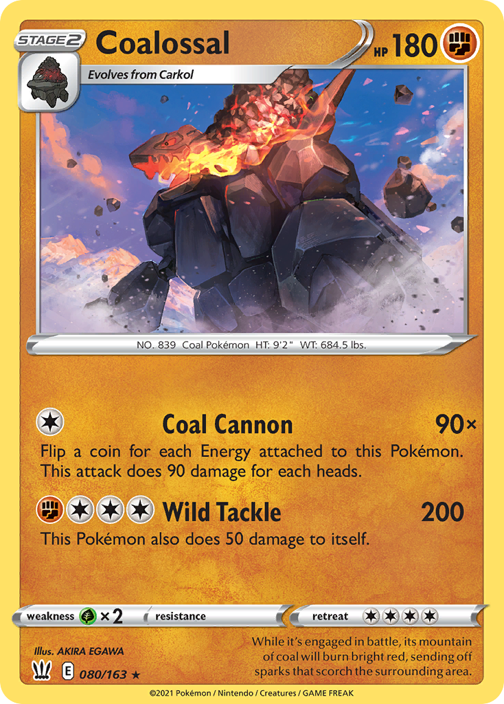 Coalossal – Battle Styles 080/163 Pokémon card