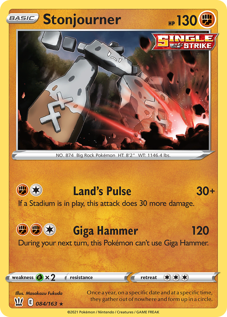 Stonjourner – Battle Styles 084/163 Pokémon card