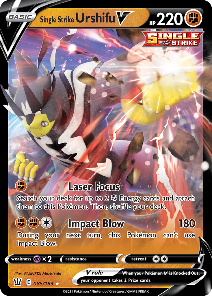 Single Strike Urshifu V – Battle Styles 085/163 Pokémon card