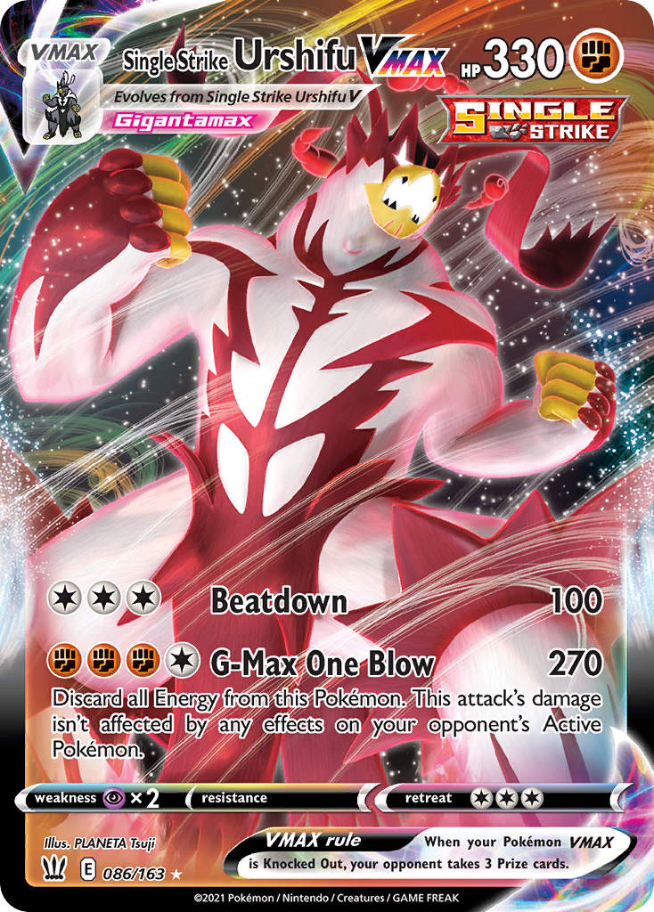 Single Strike Urshifu VMAX – Battle Styles 086/163 Pokémon card
