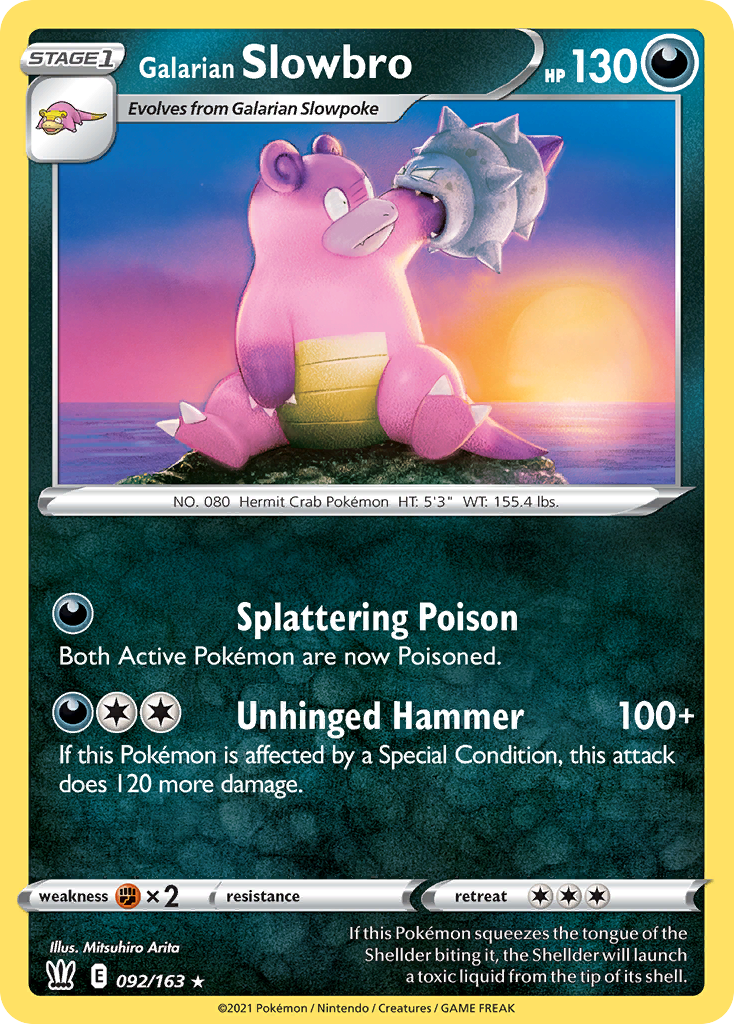 Galarian Slowbro – Battle Styles 092/163 Pokémon card