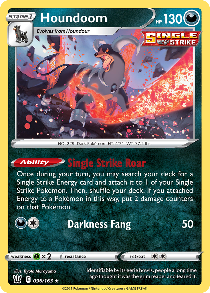 Houndoom – Battle Styles 096/163 Pokémon card