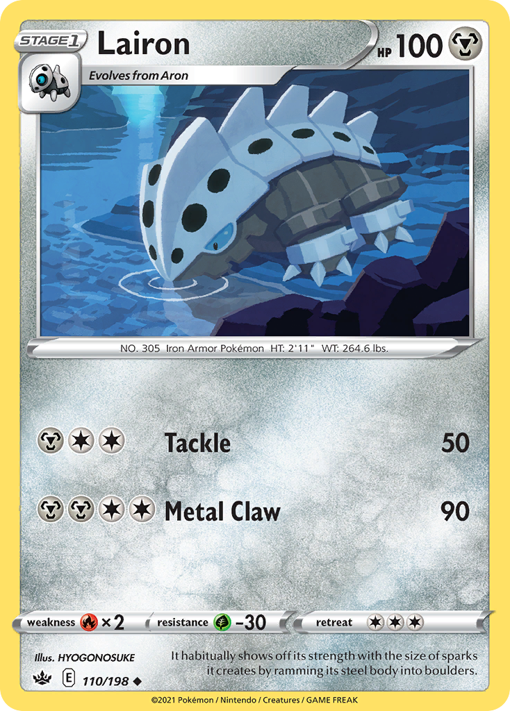 Lairon – Chilling Reign 110/198 Pokémon card