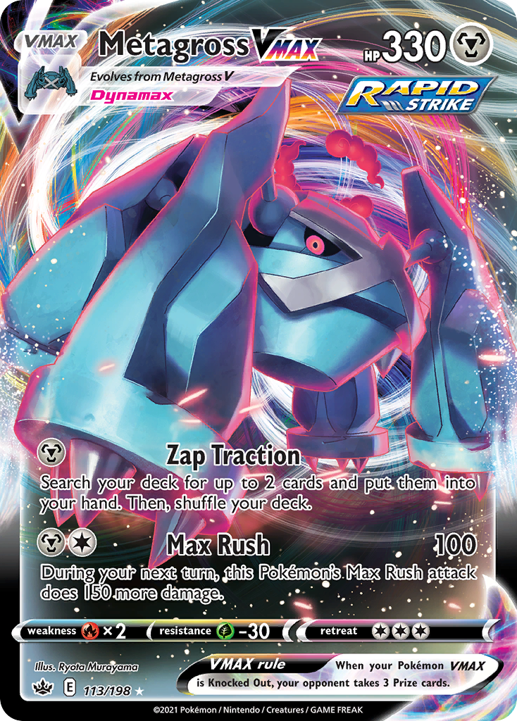 Metagross VMAX – Chilling Reign 113/198 Pokémon card