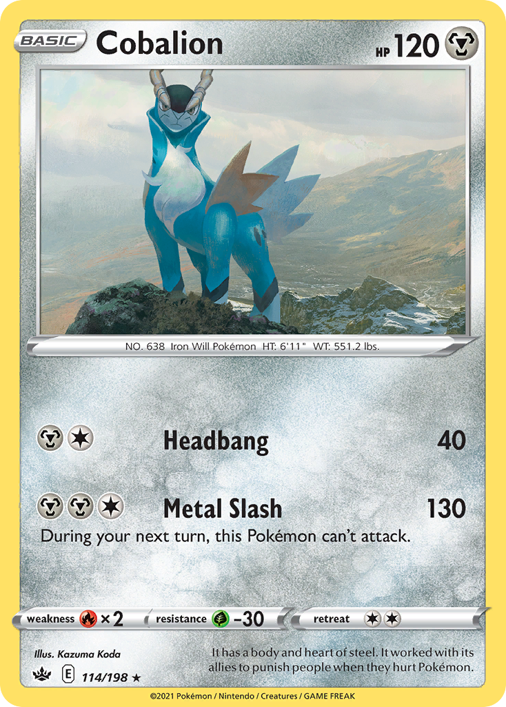 Cobalion – Chilling Reign 114/198 Pokémon card