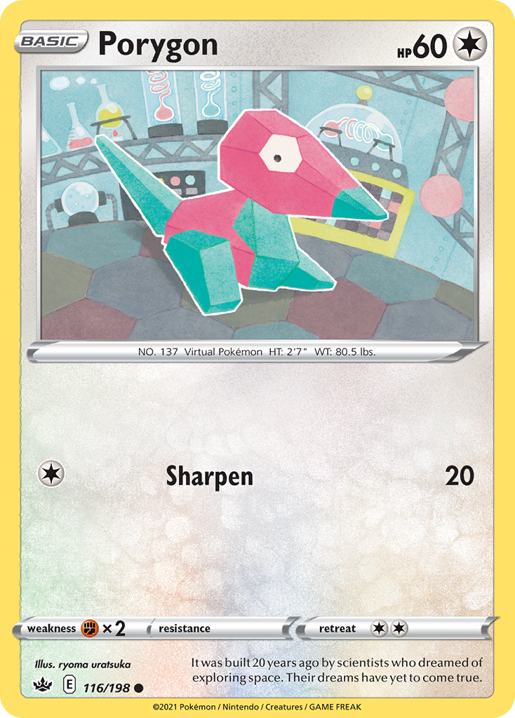 Porygon – Chilling Reign 116/198 Pokémon card