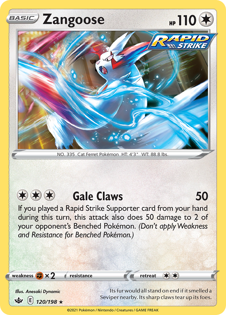 Zangoose – Chilling Reign 120/198 Pokémon card