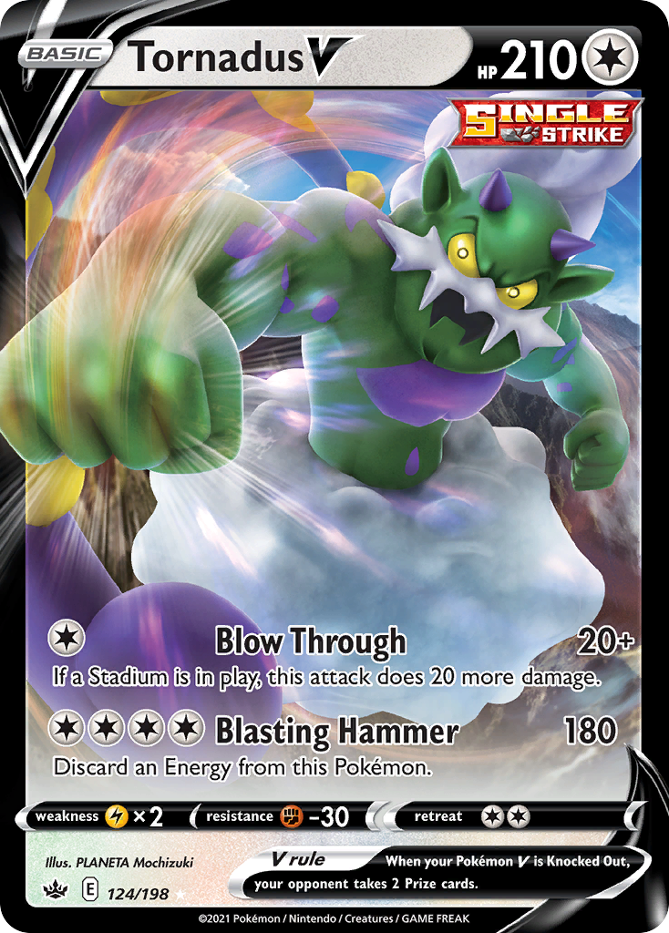 Tornadus V – Chilling Reign 124/198 Pokémon card