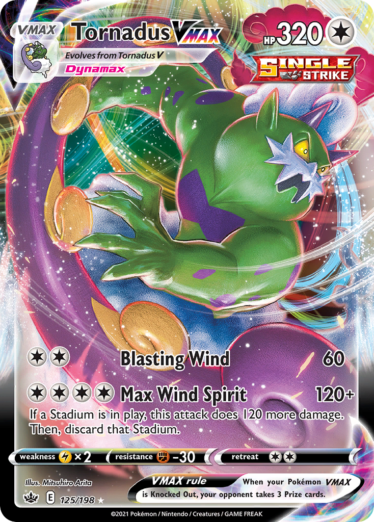 Tornadus VMAX – Chilling Reign 125/198 Pokémon card
