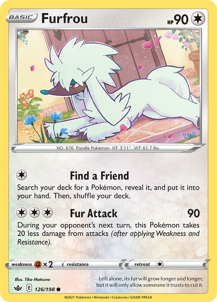 Furfrou – Chilling Reign 126/198 Pokémon card