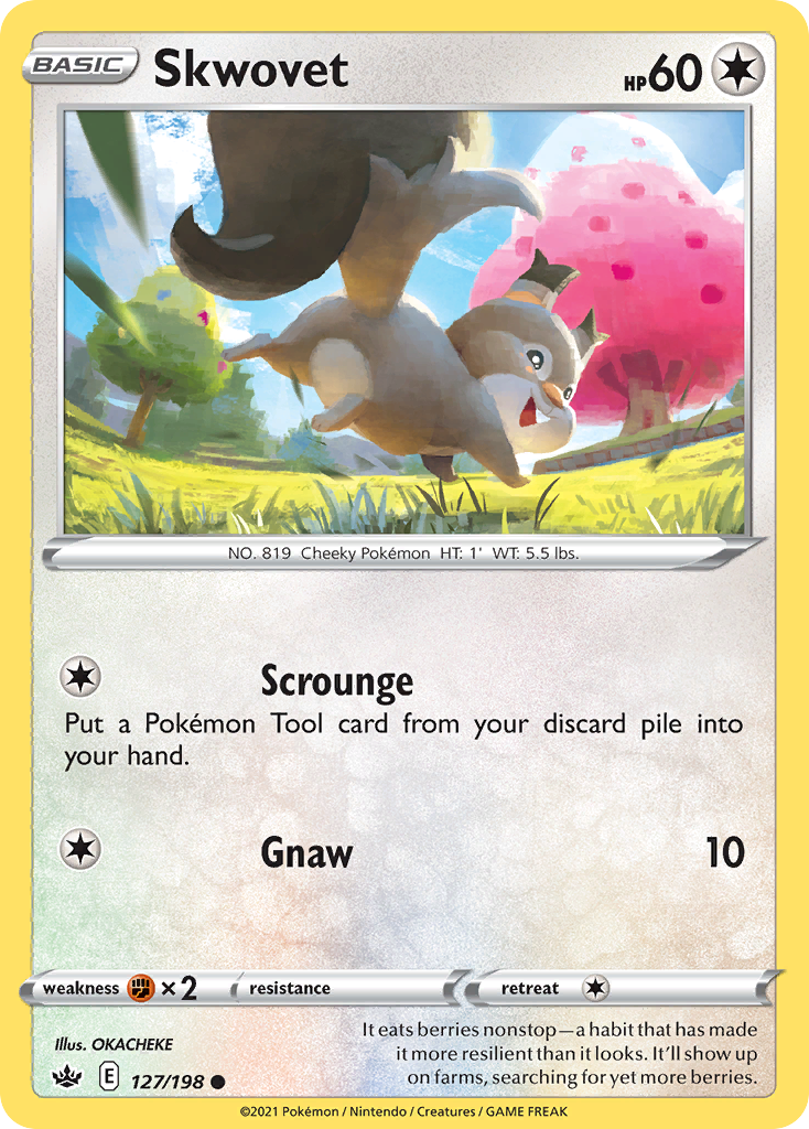 Skwovet – Chilling Reign 127/198 Pokémon card