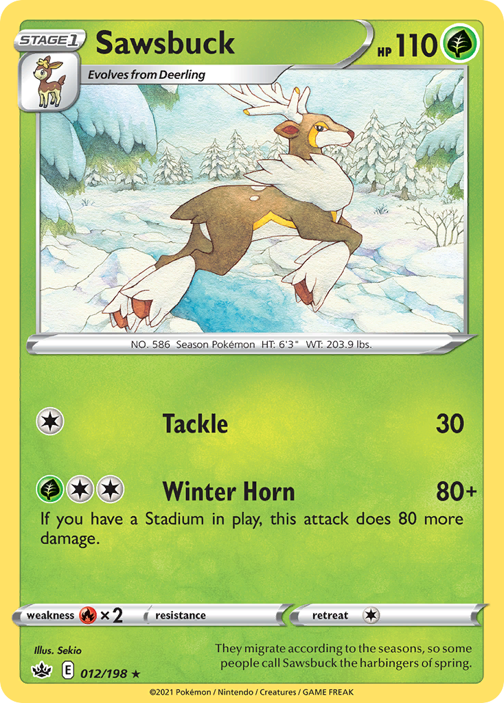 Sawsbuck – Chilling Reign 012/198 Pokémon card