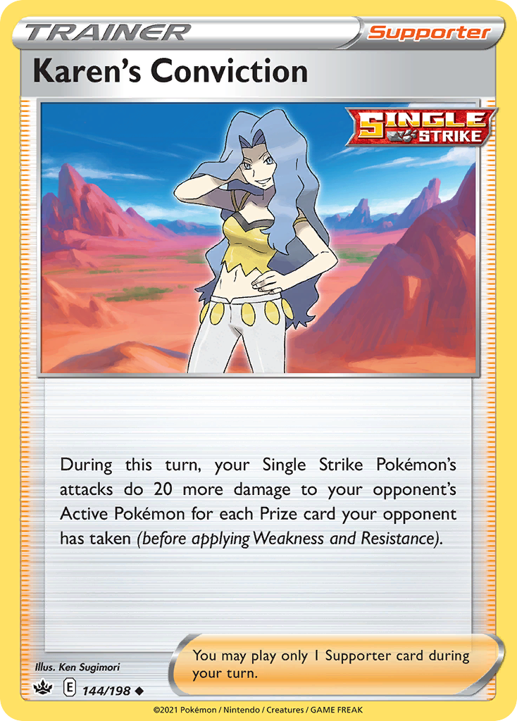 Karen's Conviction – Chilling Reign 144/198 Pokémon card
