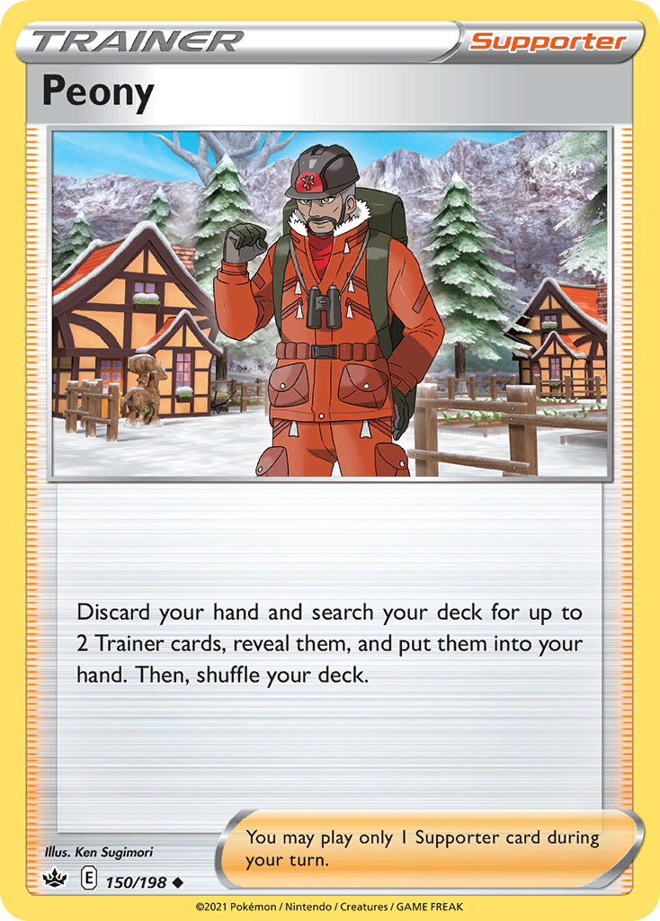 Peony – Chilling Reign 150/198 Pokémon card