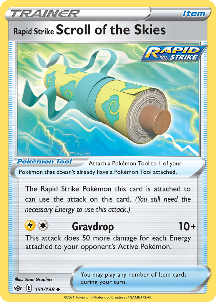 Rapid Strike Scroll of the Skies – Chilling Reign 151/198 Pokémon card