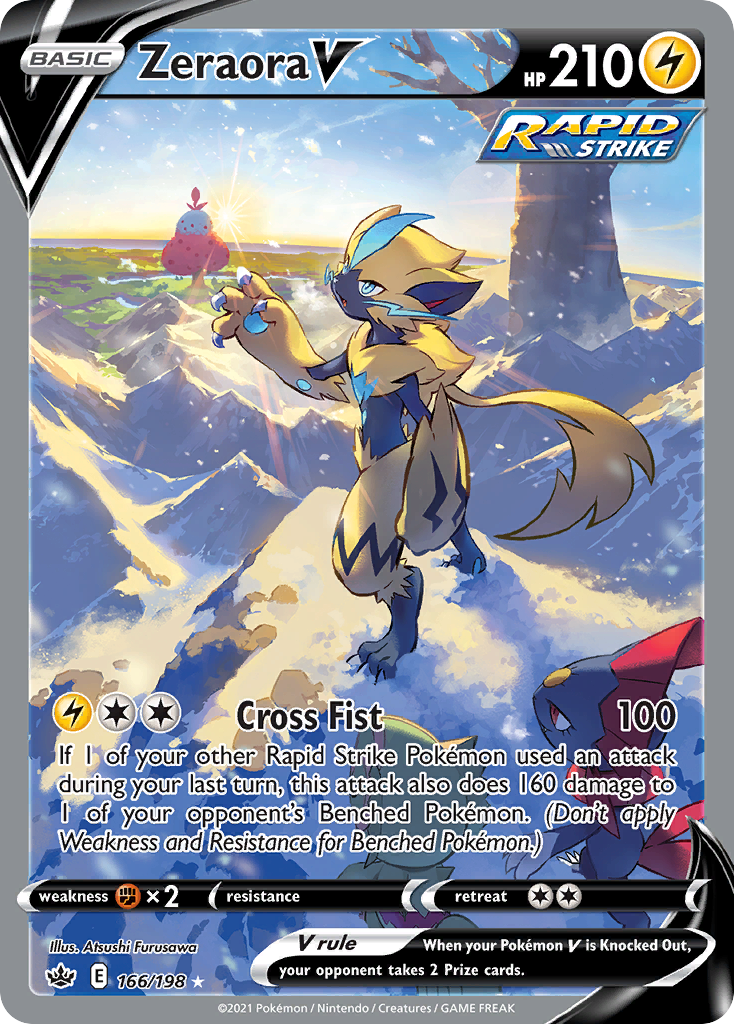 Zeraora V – Chilling Reign 166/198 Pokémon card