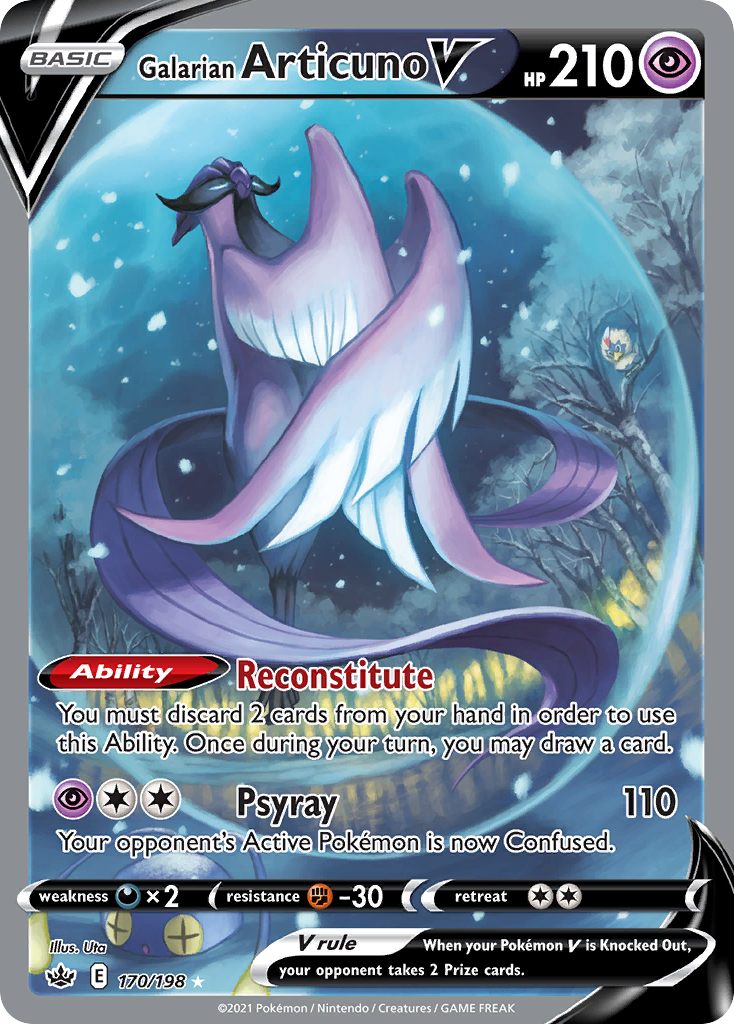 Galarian Articuno V – Chilling Reign 170/198 Pokémon card
