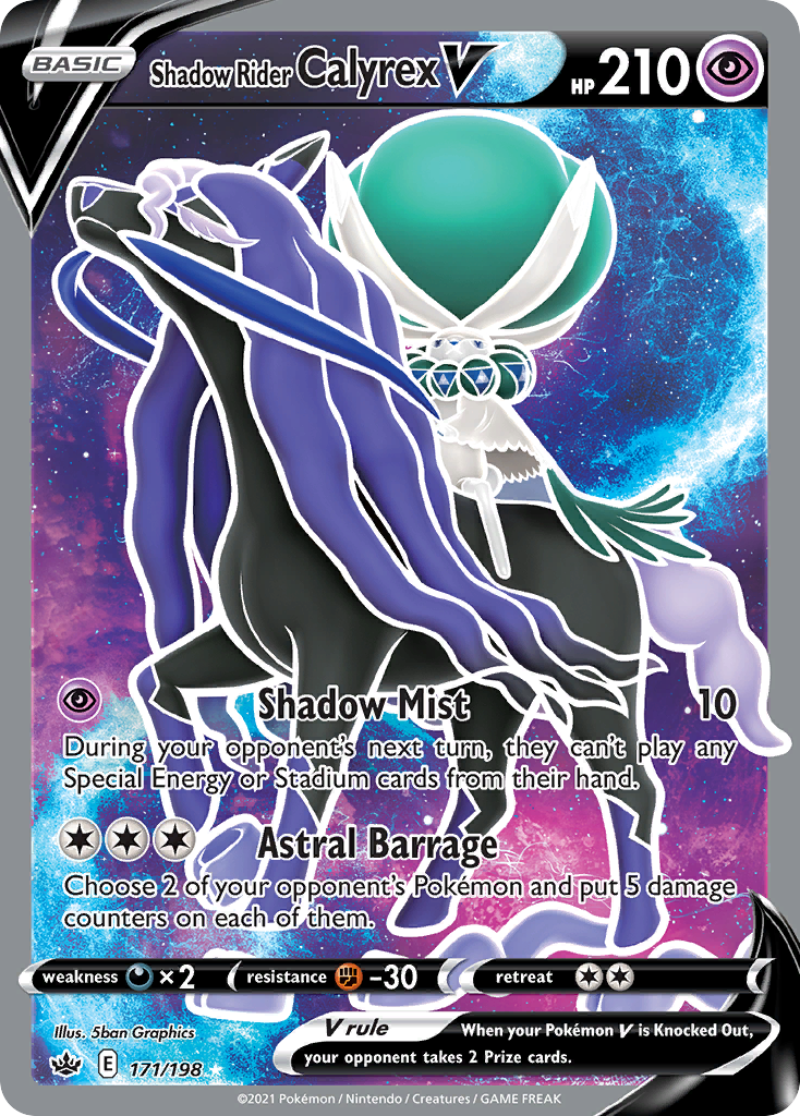 Shadow Rider Calyrex V – Chilling Reign 171/198 Pokémon card