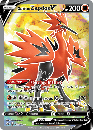 Galarian Zapdos V - Chilling Reign 173